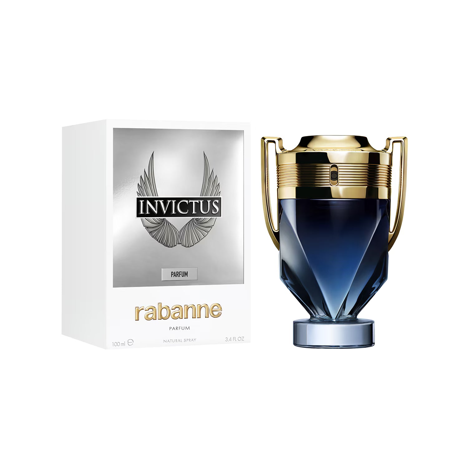 Invictus Parfum de Rabanne, fragrance masculine intense aux notes boisées et aquatiques