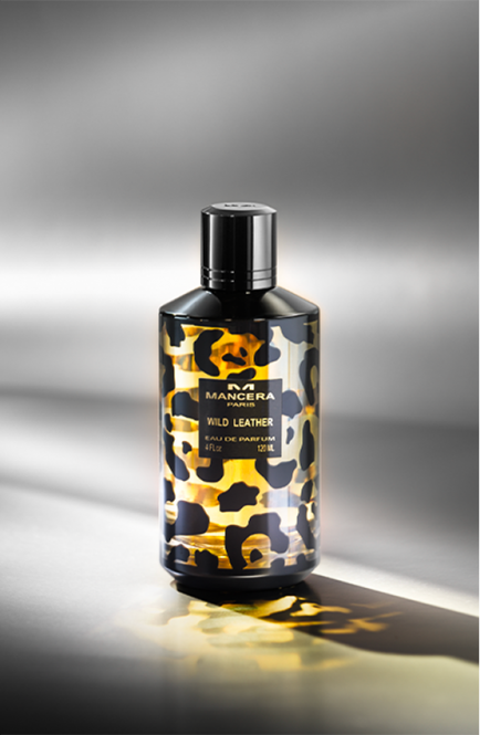 Flacon Mancera Wild Leather, parfum cuiré aux notes de rose et d’ambre chez ScentCorner Maroc