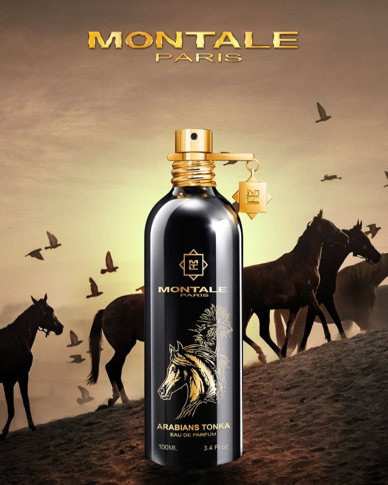 Détail du flacon Arabians Tonka de Montale, fragrance épicée et boisée