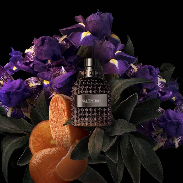 Flacon de Valentino Uomo Intense aux notes d'iris, cuir et vanille